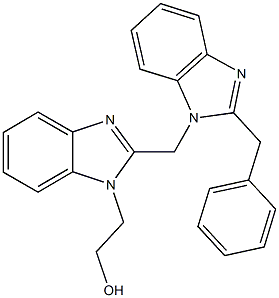 2-{2-[(2-benzyl-1H-benzimidazol-1-yl)methyl]-1H-benzimidazol-1-yl}ethanol Structure