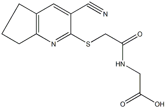 ({[(3-cyano-6,7-dihydro-5H-cyclopenta[b]pyridin-2-yl)sulfanyl]acetyl}amino)acetic acid Structure