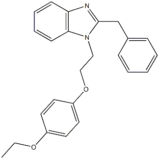 2-benzyl-1-[2-(4-ethoxyphenoxy)ethyl]-1H-benzimidazole 구조식 이미지