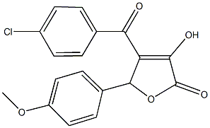 4-(4-chlorobenzoyl)-3-hydroxy-5-(4-methoxyphenyl)-2(5H)-furanone Structure