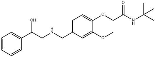 N-(tert-butyl)-2-(4-{[(2-hydroxy-2-phenylethyl)amino]methyl}-2-methoxyphenoxy)acetamide 구조식 이미지