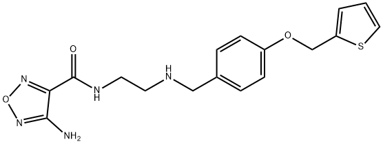 4-amino-N-(2-{[4-(2-thienylmethoxy)benzyl]amino}ethyl)-1,2,5-oxadiazole-3-carboxamide 구조식 이미지