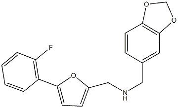 N-(1,3-benzodioxol-5-ylmethyl)-N-{[5-(2-fluorophenyl)-2-furyl]methyl}amine 구조식 이미지