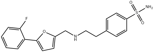 4-[2-({[5-(2-fluorophenyl)-2-furyl]methyl}amino)ethyl]benzenesulfonamide 구조식 이미지