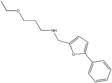 N-(3-ethoxypropyl)-N-[(5-phenyl-2-furyl)methyl]amine 구조식 이미지