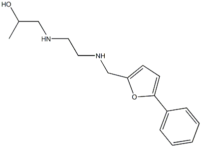 1-[(2-{[(5-phenyl-2-furyl)methyl]amino}ethyl)amino]-2-propanol 구조식 이미지