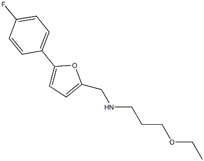 N-(3-ethoxypropyl)-N-{[5-(4-fluorophenyl)-2-furyl]methyl}amine Structure