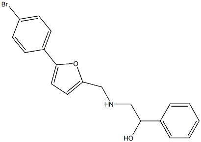 2-({[5-(4-bromophenyl)-2-furyl]methyl}amino)-1-phenylethanol 구조식 이미지