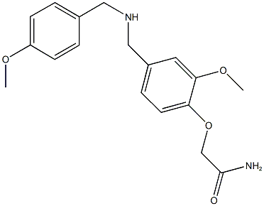 2-(2-methoxy-4-{[(4-methoxybenzyl)amino]methyl}phenoxy)acetamide Structure