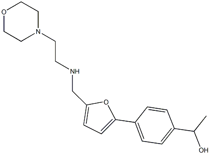 1-{4-[5-({[2-(4-morpholinyl)ethyl]amino}methyl)-2-furyl]phenyl}ethanol 구조식 이미지