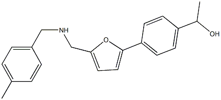 1-[4-(5-{[(4-methylbenzyl)amino]methyl}-2-furyl)phenyl]ethanol Structure