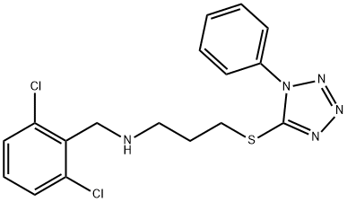 N-(2,6-dichlorobenzyl)-N-{3-[(1-phenyl-1H-tetraazol-5-yl)sulfanyl]propyl}amine 구조식 이미지