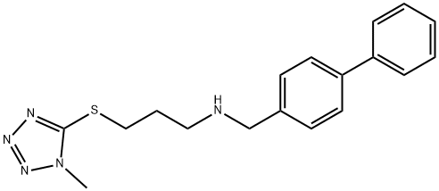 N-([1,1'-biphenyl]-4-ylmethyl)-N-{3-[(1-methyl-1H-tetraazol-5-yl)sulfanyl]propyl}amine Structure