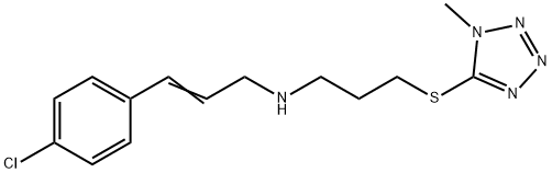 3-(4-chlorophenyl)-N-{3-[(1-methyl-1H-tetraazol-5-yl)sulfanyl]propyl}-2-propen-1-amine Structure