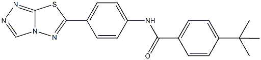 4-tert-butyl-N-(4-[1,2,4]triazolo[3,4-b][1,3,4]thiadiazol-6-ylphenyl)benzamide 구조식 이미지
