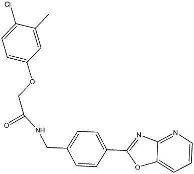 2-(4-chloro-3-methylphenoxy)-N-(4-[1,3]oxazolo[4,5-b]pyridin-2-ylbenzyl)acetamide Structure