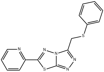 3-[(phenylsulfanyl)methyl]-6-(2-pyridinyl)[1,2,4]triazolo[3,4-b][1,3,4]thiadiazole 구조식 이미지