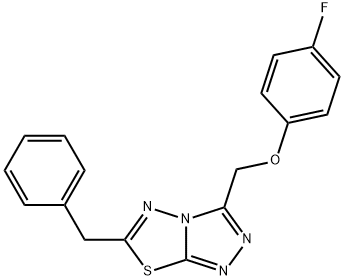 6-benzyl-3-[(4-fluorophenoxy)methyl][1,2,4]triazolo[3,4-b][1,3,4]thiadiazole Structure