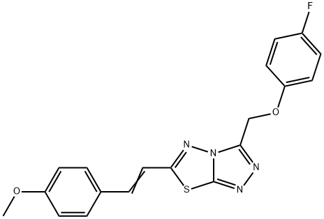 3-[(4-fluorophenoxy)methyl]-6-[(E)-2-(4-methoxyphenyl)ethenyl][1,2,4]triazolo[3,4-b][1,3,4]thiadiazole Structure