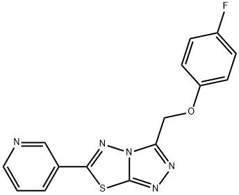 4-fluorophenyl [6-(3-pyridinyl)[1,2,4]triazolo[3,4-b][1,3,4]thiadiazol-3-yl]methyl ether 구조식 이미지