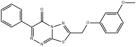 7-[(3-methoxyphenoxy)methyl]-3-phenyl-4H-[1,3,4]thiadiazolo[2,3-c][1,2,4]triazin-4-one Structure