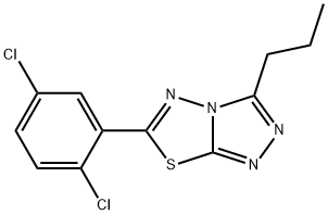 6-(2,5-dichlorophenyl)-3-propyl[1,2,4]triazolo[3,4-b][1,3,4]thiadiazole 구조식 이미지