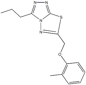 6-[(2-methylphenoxy)methyl]-3-propyl[1,2,4]triazolo[3,4-b][1,3,4]thiadiazole 구조식 이미지