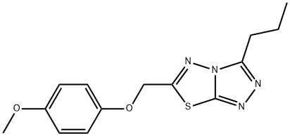 6-[(4-methoxyphenoxy)methyl]-3-propyl[1,2,4]triazolo[3,4-b][1,3,4]thiadiazole 구조식 이미지