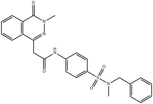 N-(4-{[benzyl(methyl)amino]sulfonyl}phenyl)-2-(3-methyl-4-oxo-3,4-dihydro-1-phthalazinyl)acetamide Structure