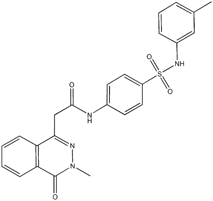2-(3-methyl-4-oxo-3,4-dihydro-1-phthalazinyl)-N-[4-(3-toluidinosulfonyl)phenyl]acetamide 구조식 이미지