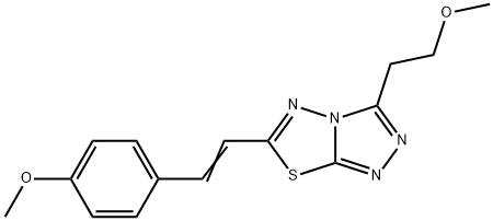 3-(2-methoxyethyl)-6-[(E)-2-(4-methoxyphenyl)ethenyl][1,2,4]triazolo[3,4-b][1,3,4]thiadiazole Structure