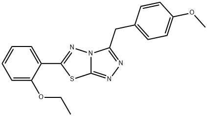 6-(2-ethoxyphenyl)-3-(4-methoxybenzyl)[1,2,4]triazolo[3,4-b][1,3,4]thiadiazole 구조식 이미지