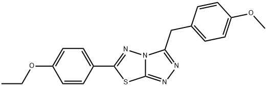 6-(4-ethoxyphenyl)-3-(4-methoxybenzyl)[1,2,4]triazolo[3,4-b][1,3,4]thiadiazole 구조식 이미지