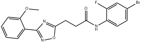 N-(4-bromo-2-fluorophenyl)-3-[3-(2-methoxyphenyl)-1,2,4-oxadiazol-5-yl]propanamide Structure