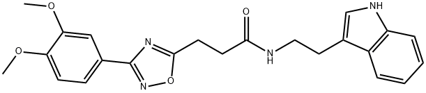 3-[3-(3,4-dimethoxyphenyl)-1,2,4-oxadiazol-5-yl]-N-[2-(1H-indol-3-yl)ethyl]propanamide Structure