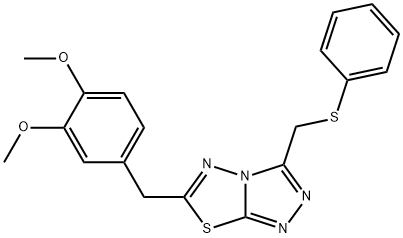 6-(3,4-dimethoxybenzyl)-3-[(phenylsulfanyl)methyl][1,2,4]triazolo[3,4-b][1,3,4]thiadiazole 구조식 이미지