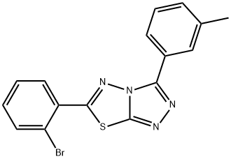 6-(2-bromophenyl)-3-(3-methylphenyl)[1,2,4]triazolo[3,4-b][1,3,4]thiadiazole Structure