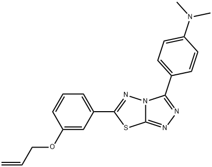 4-{6-[3-(allyloxy)phenyl][1,2,4]triazolo[3,4-b][1,3,4]thiadiazol-3-yl}-N,N-dimethylaniline 구조식 이미지