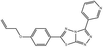 allyl 4-[3-(3-pyridinyl)[1,2,4]triazolo[3,4-b][1,3,4]thiadiazol-6-yl]phenyl ether 구조식 이미지