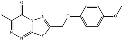 7-[(4-methoxyphenoxy)methyl]-3-methyl-4H-[1,3,4]thiadiazolo[2,3-c][1,2,4]triazin-4-one Structure