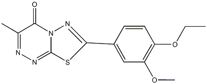 7-(4-ethoxy-3-methoxyphenyl)-3-methyl-4H-[1,3,4]thiadiazolo[2,3-c][1,2,4]triazin-4-one Structure