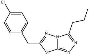 6-(4-chlorobenzyl)-3-propyl[1,2,4]triazolo[3,4-b][1,3,4]thiadiazole Structure