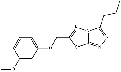 6-[(3-methoxyphenoxy)methyl]-3-propyl[1,2,4]triazolo[3,4-b][1,3,4]thiadiazole 구조식 이미지