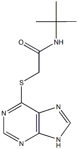 N-(tert-butyl)-2-(9H-purin-6-ylsulfanyl)acetamide Structure