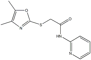 2-[(4,5-dimethyl-1,3-oxazol-2-yl)sulfanyl]-N-(2-pyridinyl)acetamide Structure