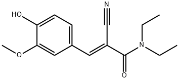 2-cyano-N,N-diethyl-3-(4-hydroxy-3-methoxyphenyl)acrylamide Structure