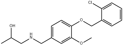 1-({4-[(2-chlorobenzyl)oxy]-3-methoxybenzyl}amino)-2-propanol Structure