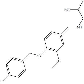 1-({4-[(4-fluorobenzyl)oxy]-3-methoxybenzyl}amino)-2-propanol 구조식 이미지