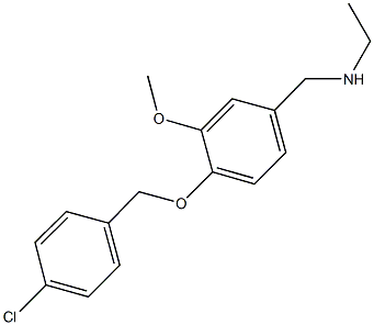 N-{4-[(4-chlorobenzyl)oxy]-3-methoxybenzyl}-N-ethylamine Structure