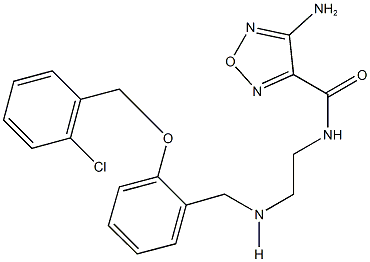 4-amino-N-[2-({2-[(2-chlorobenzyl)oxy]benzyl}amino)ethyl]-1,2,5-oxadiazole-3-carboxamide Structure